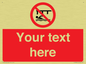 Custom Do not swim in the vicinity of piers